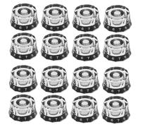 HEMOTON 4sets Bass Guitar Volume Control Knobs Acrylic Guitar Knobs Set Easy Install 4pcs*4
