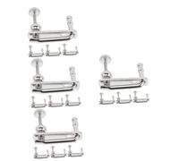 HEMOTON 4sets Metal String Adjusters Fine Tuners for Violin Acoustic Violin Tuning Tools Lanyard Supplies 4pcs*4