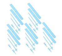 HEMOTON 5 Sets Mini House Skis with Poles Light Blue Miniature Skiing Props for Doll House Decoration DIY Craft Accessories Realistic Tiny Ski Models