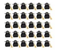 HEMOTON 50pcs Black Cap-shaped Graduation Favour Boxes Paper Party Favor Box for Graduation Time Lightweight Easy Carry Candy Treat Present for Parties and Receptions