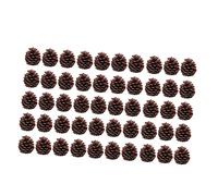 HEMOTON 50pcs Pine Cones Decor Natural Christmas Tree Ornaments Pinecone Craft for Home Festival Decorations