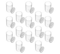 HEMOTON 50pcs Plastic round Storage Containers with Caps for Film and Jewelry, Portable Mini Refillable Jars with Moisture Blocking, for Outdoor Enthusiasts