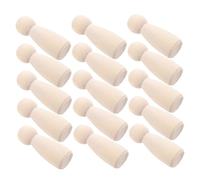 HEMOTON 50pcs Unfinished Wooden Peg Dolls Natural Wood People Figures for DIY Painting Craft Projects Artistic for Creative Family Bonding and Skill Development