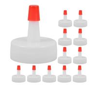 HEMOTON 50pcs White Bottle Cap Lids with Leakproof Design and Easy Identification for Mineral Water Bottles Sturdy Pp Material Replacement Caps for 2.8cm Diameter