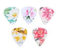 HEMOTON 5pcs Acoustic Guitar Picks Smooth Edges Material for Ukulele Folk Guitar Players Enjoy Hassle Music Playing