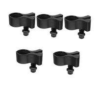 HEMOTON 5pcs Adjustable Handheld Microphone Clip Holder Interface Spring-loaded Mic Clip for Secure Grip Compact Design for Studio and Live