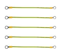 HEMOTON 5Pcs Automotive Copper Grounding Cable Straps with Ring Terminals, Braided Battery Ground Strap for Vehicle Engine, Universal Earth Bonding Wire for Car Electrical Earthing