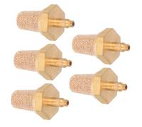 HEMOTON 5pcs Brass Air Silencer Fitting for Fog Machines Male Pneumatic Muffler Filter Nozzle with Bubble Stone for Noise Reduction and Enhanced Fog Output Stage