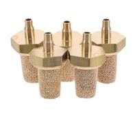 HEMOTON 5pcs Copper Snow Machine Filter Nozzle with Air Stone Silencer Compatible Fog Compressor Diffuser for Stage Effects Noise Reduction Bubble Fluid Filter for Disco Party