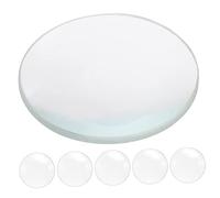 HEMOTON 5pcs Double Convex Glass Lens 50mm Diameter for Physics Experiments High Clarity Optical Lens 100mm Focal Length for Educational Labs