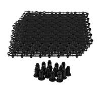 HEMOTON 5pcs Fish Tank Bottom Filter Plate Pvc with 20pcs Nail, Black Multi-function Clapboard for Large Dragon Fish Tanks, Good Water Permeability and Toughness, Easy to Install