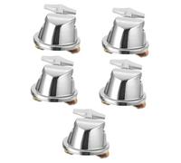 HEMOTON 5pcs Floor Tom Leg Clamp Drum Set Leg Base Silver-plated Iron Mount for Percussion Instruments Easy Installation for Enhanced Sound Quality and Performance