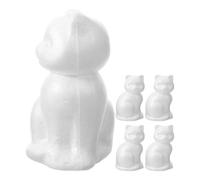 HEMOTON 5pcs Foam Cat Embryos for DIY Craft Projects Unpainted Foam Models for Creative Painting and Decorating Educational Art Supplies for School Classes and Family Activities