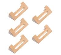 HEMOTON 5pcs Handmade Aged Bamboo Sanxian Bridge Traditional Chinese Musical Instrument Accessory for Folk Music Performances Hollow Design for Improved Sound Projection