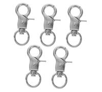 HEMOTON 5Pcs Heavy Duty Swivel Spring Buckle Door Lock Buckle for Bird Cages Durable Clips for Parrot Safety Easy Installation No Key Required