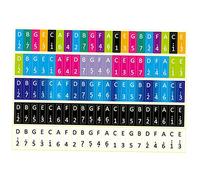HEMOTON 5pcs Kalimba Learning Stickers Note Labels for Thumbs Piano Music Scale Stickers for Beginners and Self-learning Includes Green Blue Red Multi White and Black Options