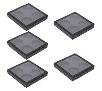 HEMOTON 5pcs Magnetic Buckle Eyeshadow Cases Empty Four-color Eyeshadow Plates Lightweight as Plastic Easy to Carry Cosmetic Storage Boxes for Travel