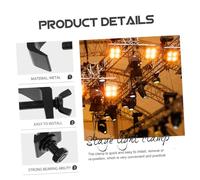 HEMOTON 5pcs Metal Lamp Hooks with Adjustable Screws for Stage Lighting Truss Heavy Duty Aluminum Clamps Compatible with Moving Head LED and Effect Lights
