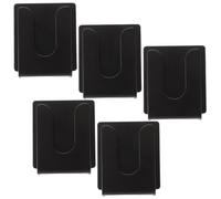 HEMOTON 5pcs Metal Microphone Holder for Car Radios and Two-way Radios with Adhesive Backing, Efficient Mic Access and Cable Organization, Vehicles and Trucks