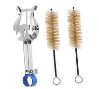 HEMOTON 5pcs Music Score Stand Metal for Trumpet Compact Marching Music Holder Strong Clamping Includes Small Cleaning Brushes Lightweight Design for Outdoor Use
