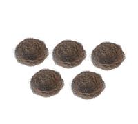 HEMOTON 5pcs Rattan Bird Nest Decor Artificial Vine Bird Nests for Easter DIY Floral Arrangement Home and Party Decoration Natural Straw Texture Ornaments
