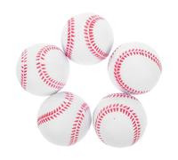 HEMOTON 5pcs Rubber Sports Baseballs for Beginner Training Tactile Awareness Motor Skills Development Safe Practice Bounce Balls for Various Activities