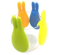 HEMOTON 5pcs Silicone Rabbit Wine Glass Markers for Party Use