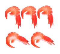 HEMOTON 5pcs Simulated Shrimp Props Fake Shrimp Decor for Restaurant Food Toys Fake Food for Decor Models Ornament Boys and Girls Early Educational Toy Photo Props for Aquarium Hide