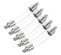 HEMOTON 5pcs Tiny Glass Vial Pendants with Screw Lids, Decorative Glass Bottles with Metal Caps, for Holding Leaves or Crafting Wish Bottles, for Jewelry Making and DIY Projects