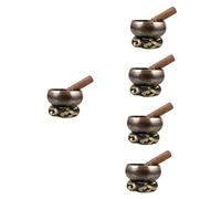 HEMOTON 5sets Lightweight Tibetan Meditation Singing Bowl Mallet and Cushion for Yoga and Healing Bowl for Buddhism Practice and Mindfulness