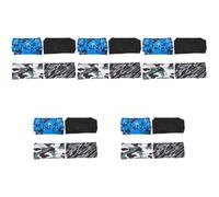 HEMOTON 5sets Men Sweatbands Comfortable Elastic Headbands for Fitness Breathable Sports Hair Bands for Gym Running Basketball Stylish Black Gray Camouflage Blue Black Colors 4pcs*5