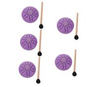 HEMOTON 5sets Portable Tongue Drum Set Drumsticks and Ethereal Percussion Instrument for Beginners and Boys and Girls for Music Therapy and Skill Development
