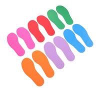 HEMOTON 6 Pairs Rubber Floor Spot Markers for - Non-Skid Sensory Balance Training Dots in Red, Blue, Green, Purple, Pink, and Orange - Outdoor Sports for Preschool Classroom and Physical