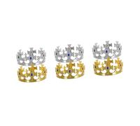 HEMOTON 6 Pcs Birthday Tiara Crown Hats Glitter Prince Design Party Favors Supplies for Boys Costume Celebration and Festive Decoration