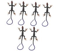 HEMOTON 6 Pcs Plastic Lizard Model Artificial Reptile Figures with Scaled Texture for Educational Play and Decorative Ornament