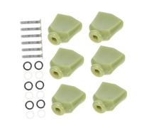 HEMOTON 6 Sets Folk Tuner Caps Guitar Tuner Handles Plastic Sturdy Not Easy to Loosen Keep Guitar Tuned