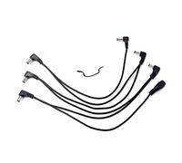 HEMOTON 6 Ways Daisy Chain Guitar Pedal Power Supply Splitter Cable Cord for Electric Guitar Effect Pedals with Right Angle Copper Wire and Anti-hum Design, Model Od04