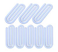 HEMOTON 60pcs Blue Plastic Paper Clips with Adorable and Interesting Shapes, Creative Mini Clips for Home and Office Use, for Clipping Notes and Reminding Pages