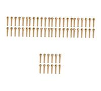 HEMOTON 60pcs Brass Guitar String Electric Guitar Bridge Pegs for Acoustic and Electric Easy to Install for Beginners and Professionals