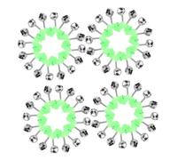 HEMOTON 60pcs Clip Fishing Pole Bells with Stable Spiral Clamp Bowshaped Loud Bite Alert Alarms for Night Fishing Audible Signal for Sea Rods and Outdoor Sports