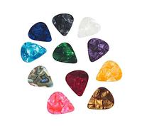 HEMOTON 60pcs Colorful Heart-shaped Guitar Plectrum Picks Set, 20pcs Each 0.46mm Thin 0.71mm Medium 0.96mm Thick Celluloid Picks for Acoustic Guitar, Bass, Ukulele, Mandolin