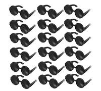 HEMOTON 60pcs Mini Doll Sunglasses Black Plastic Accessories Smooth Surface and Nice Polished Finish for Dolls Birthday and Christmas Dress