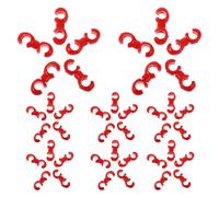 HEMOTON 60pcs Red Bike Cable Clips for Mountain and Road Bikes, S Hook Bicycle Cable Clamps for Brake and Gear Wire Management, Sturdy Wire Holder Fasteners for Cycling Maintenance