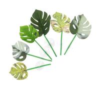 HEMOTON 6pcs Betta Fish Leaf Pad Aquarium Artificial Monstera Greenery for Spawning Bed Resting Hammock Tropical Fish Habitat Accessories Easy to Clean and Maintain
