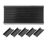 HEMOTON 6pcs Black PVC Shelf Edge Label Holder for Retail Shelves, Resistant to Cracking and Breaking, for Supermarket and Warehouse Organization