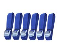 HEMOTON 6PCS Blue Polyester Quick Release Luggage Straps with Metal Cam Buckle Anti-slip Cargo Tie Down for Car Roof Rack Kayak Canoe Paddle Board Moving and Travel Securement