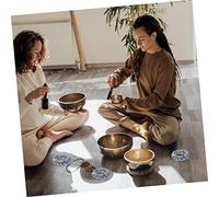 HEMOTON 6pcs Buddhist Sound Bowl Cushions Circle Sound Bowl Mats Singing Base for Yoga Matters Singing Cotton Material Cushion for Ring Decoration and Random Color
