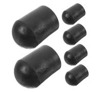 HEMOTON 6pcs Cello Tailpiece Rubber Tip Stopper for Double Bass Endpin Pad Nonslip Protector Instrument Cover Replacement for Storage Travel