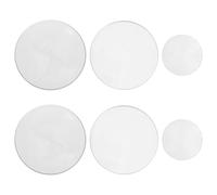 HEMOTON 6pcs Double Convex Glass Lenses Optical Set for Classroom Demonstrations and Labs, Sturdy Glass Material with 3cm and 5cm Diameter, for Student Science Experiments