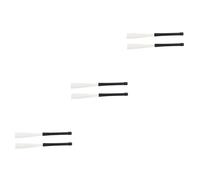 HEMOTON 6pcs Drum Brush Sticks Set Nylon Wire Drum Brush for Percussion Instruments